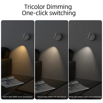 Modern white dimmable wireless wall mounted spotlight bedroom light