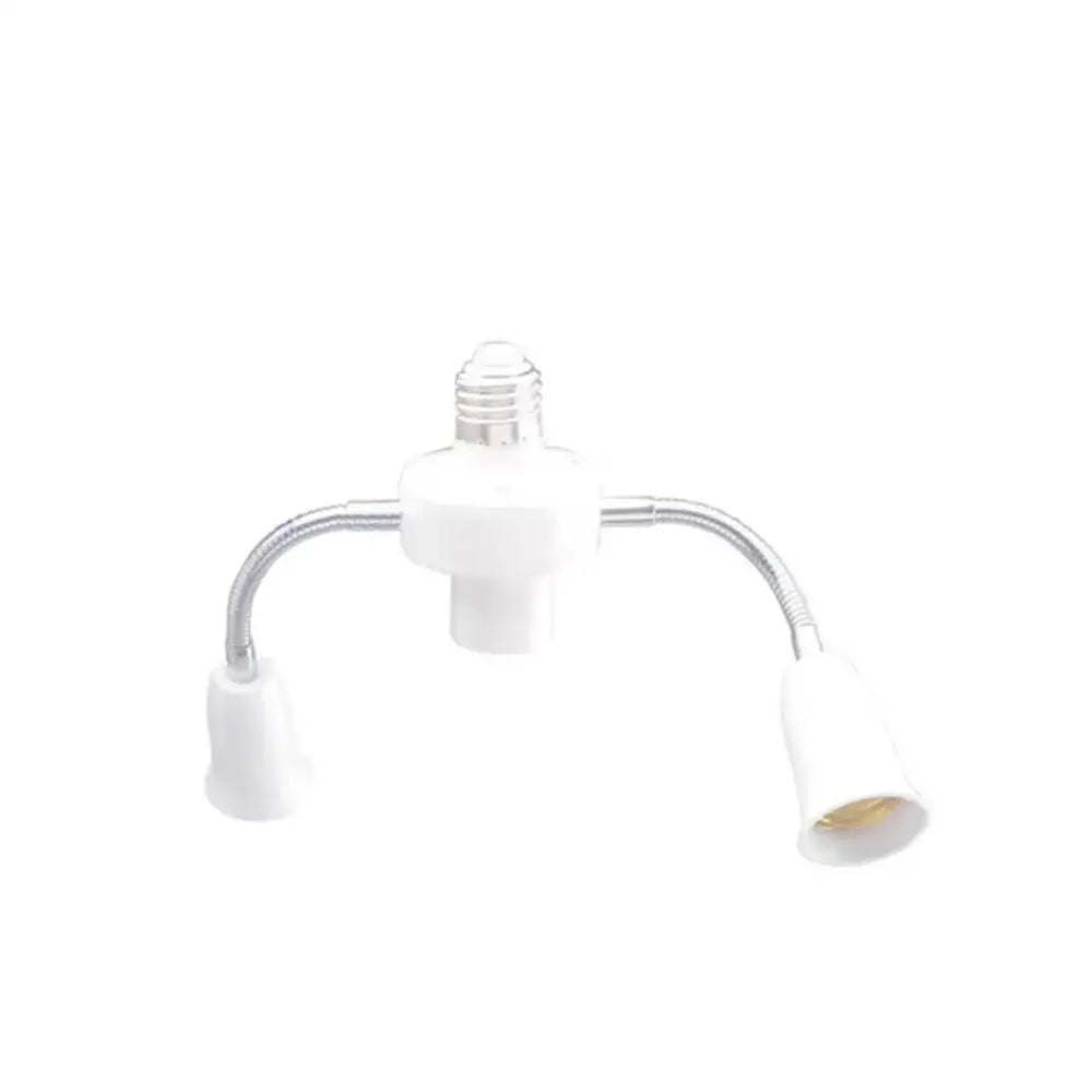 Modern white e27 socket splitter with flexible arms for living room