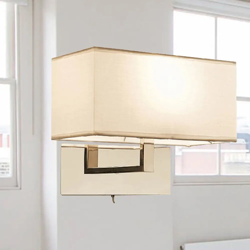DecorBites™ Modern White Fabric LED Wall Sconce for Bedroom Lighting