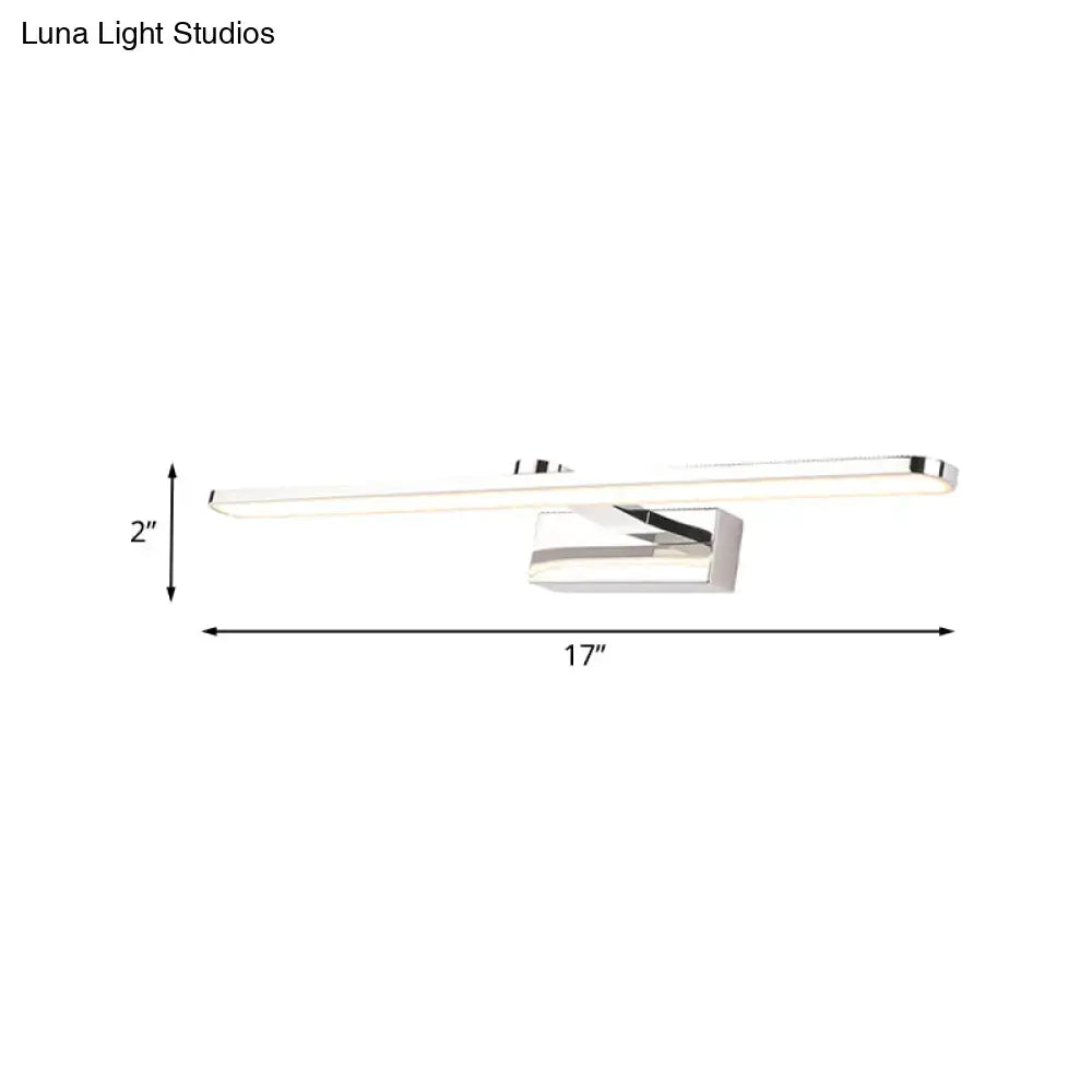 Modern white finish led wall light bathroom sconce