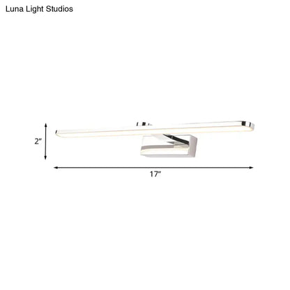 Modern white finish led wall light bathroom sconce