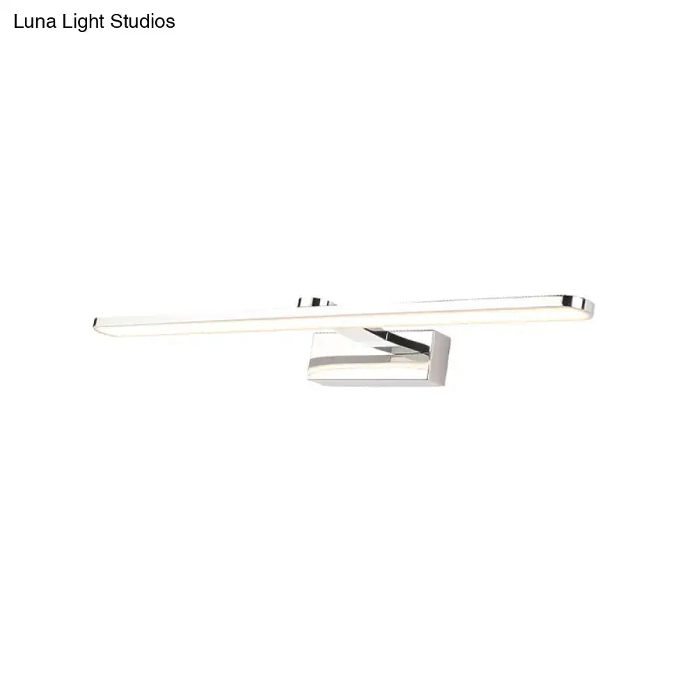 Modern white finish led wall light bathroom sconce