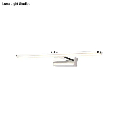 Modern white finish led wall light bathroom sconce