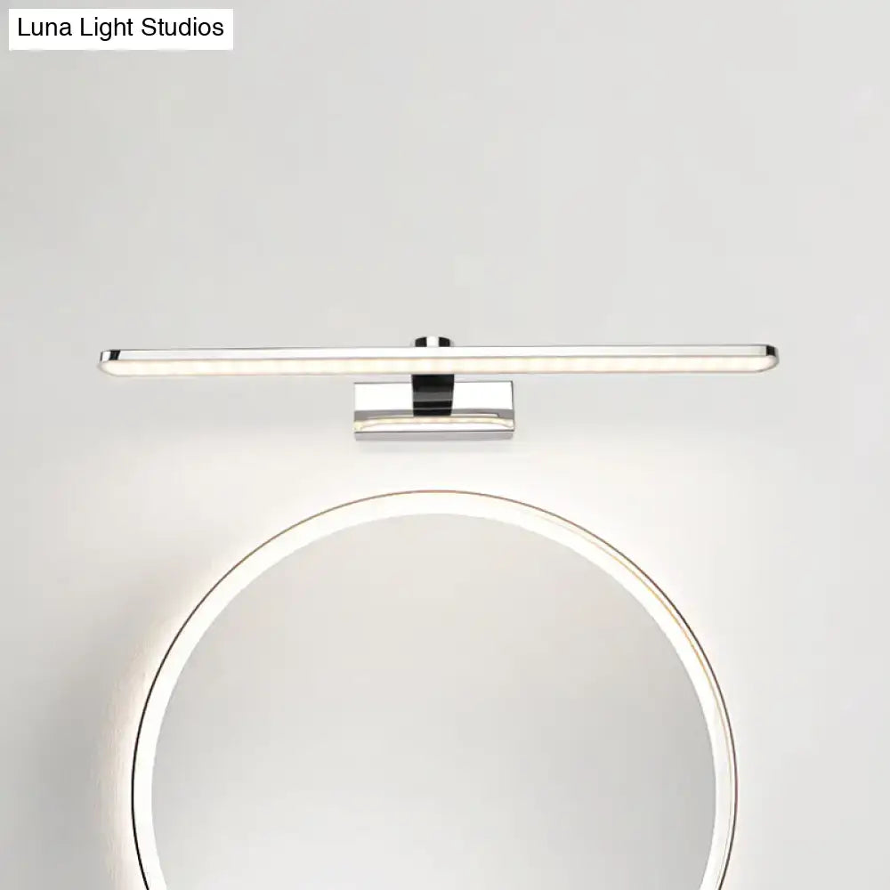 Modern white finish led wall light bathroom sconce