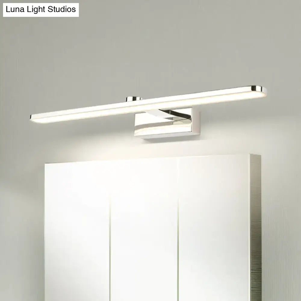 Modern white finish led wall light bathroom sconce