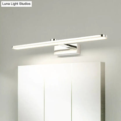 Modern white finish led wall light bathroom sconce