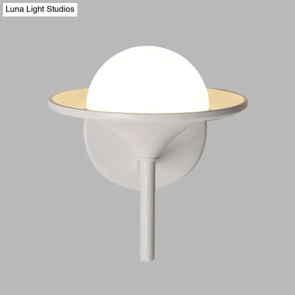 Modern white flared sconce light bedroom wall lamp 110v-120v
