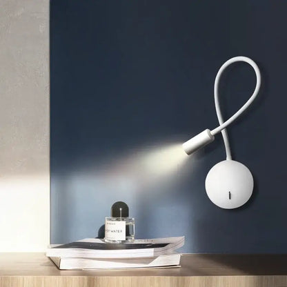Modern white flexible led wall spot light bedroom reading lamp