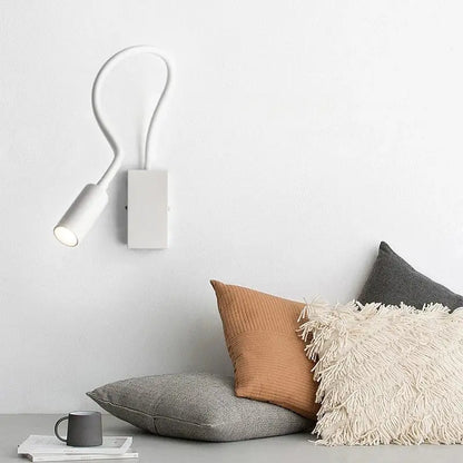 Modern white flexible led wall spot light bedroom reading lamp