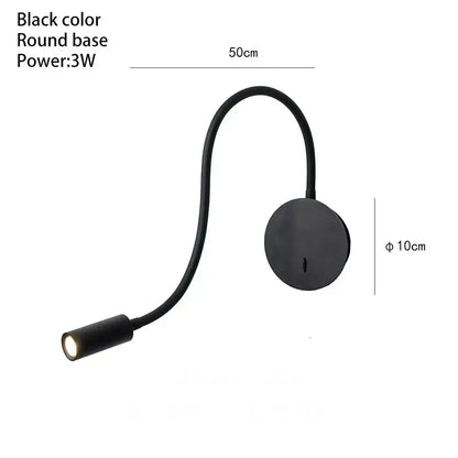 Modern white flexible led wall spot light bedroom reading lamp