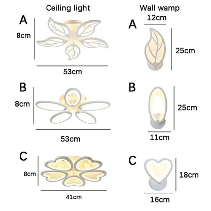 Modern white flower acrylic led ceiling chandelier for living room