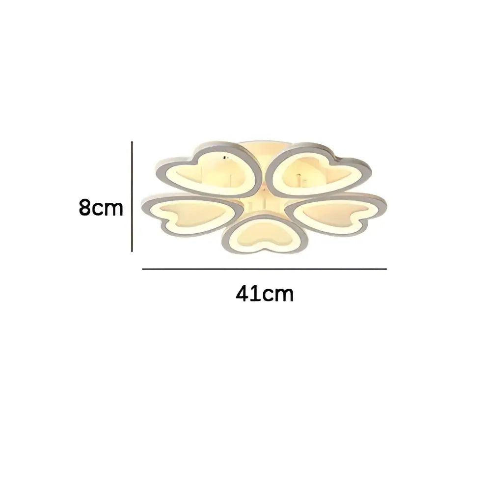 Modern white flower acrylic led ceiling chandelier for living room