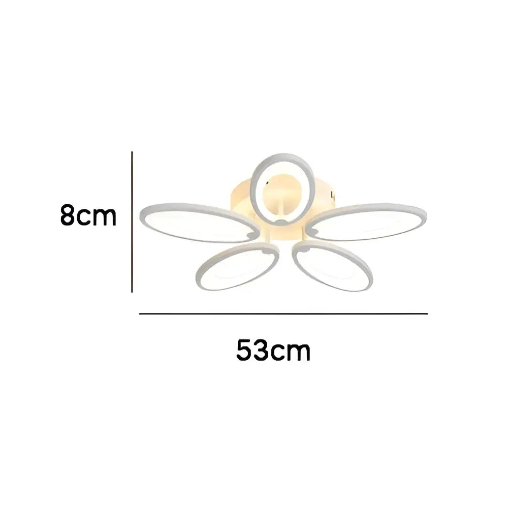 Modern white flower acrylic led ceiling chandelier for living room