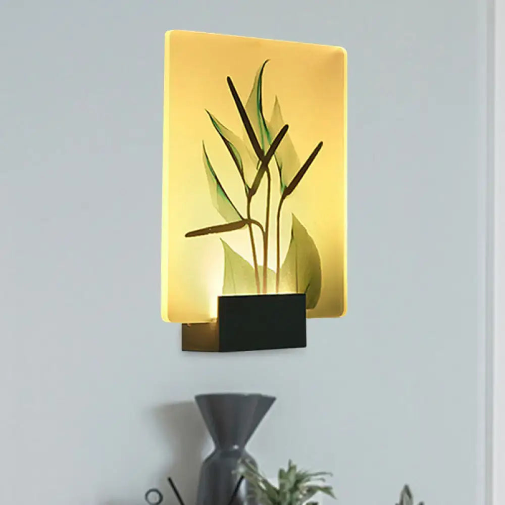 Modern white flower bird wall lamp – bedroom corner led mural