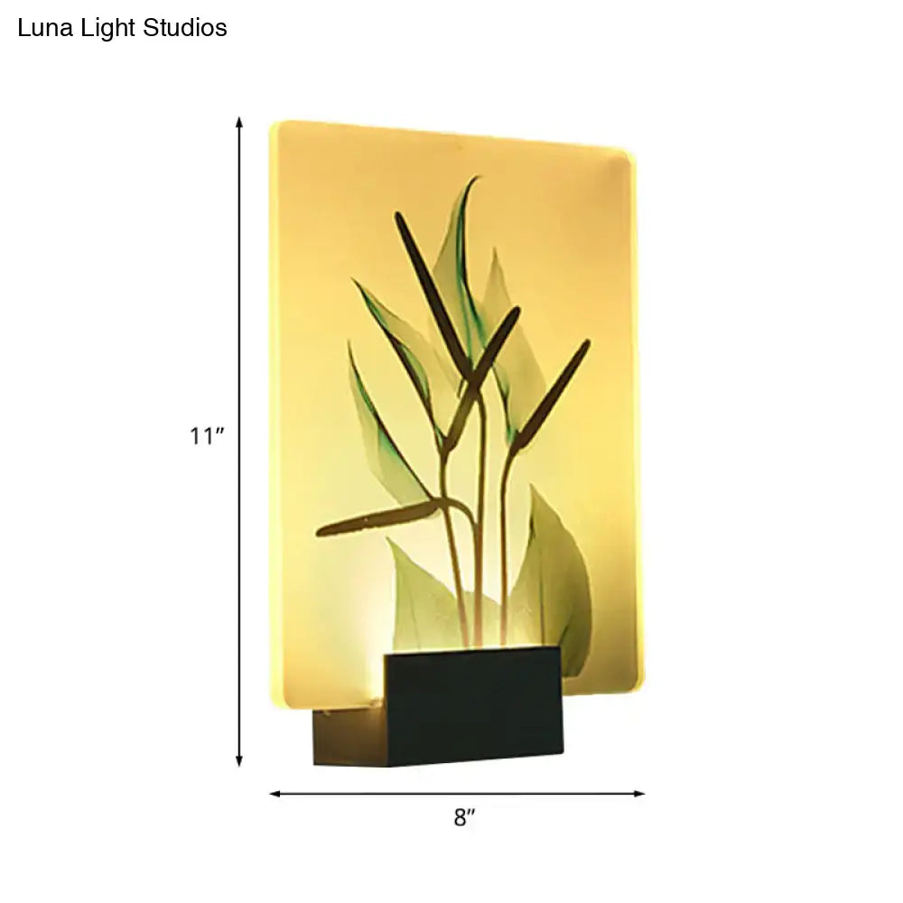 Modern white flower bird wall lamp – bedroom corner led mural