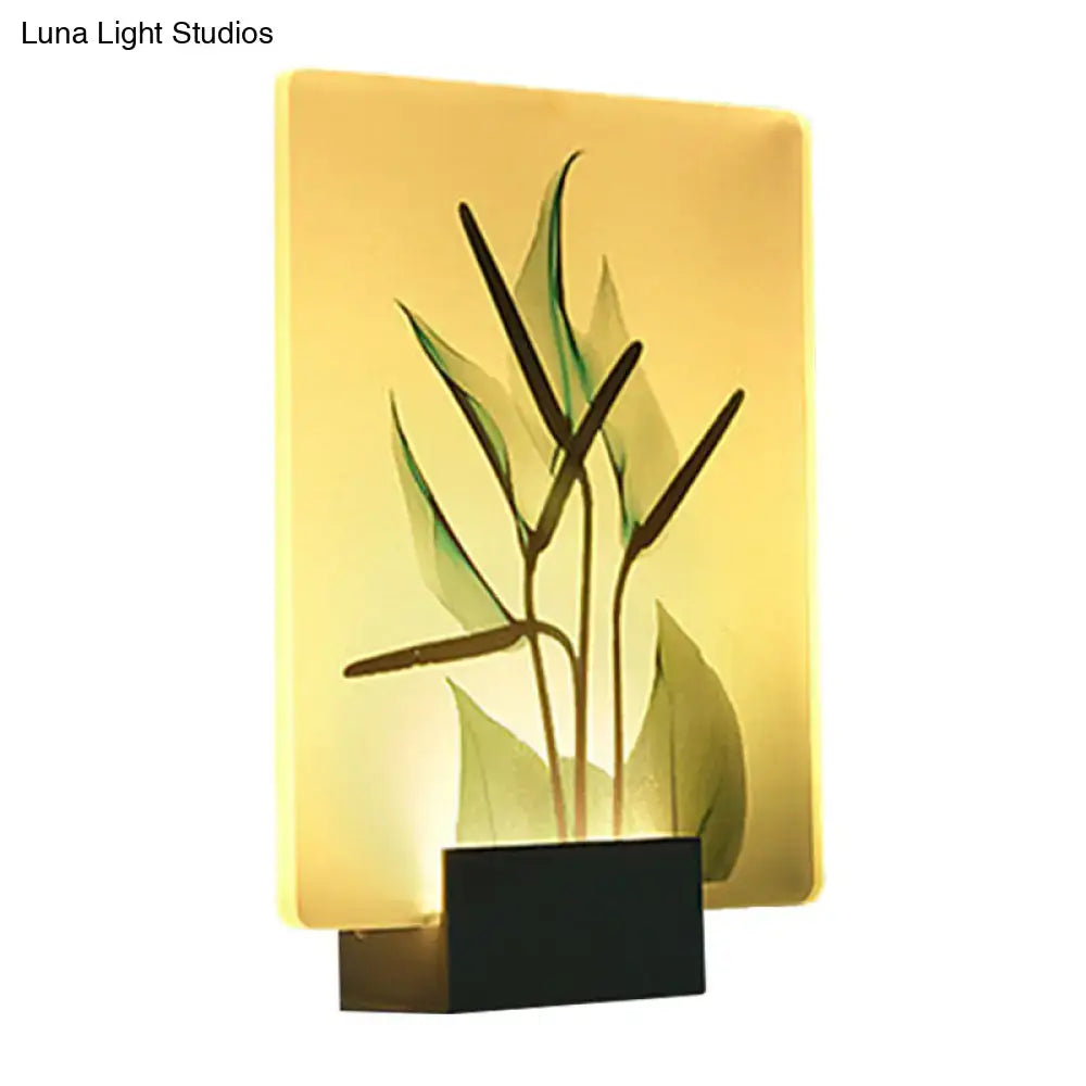 Modern white flower bird wall lamp – bedroom corner led mural