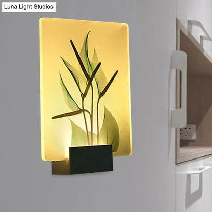 Modern white flower bird wall lamp – bedroom corner led mural