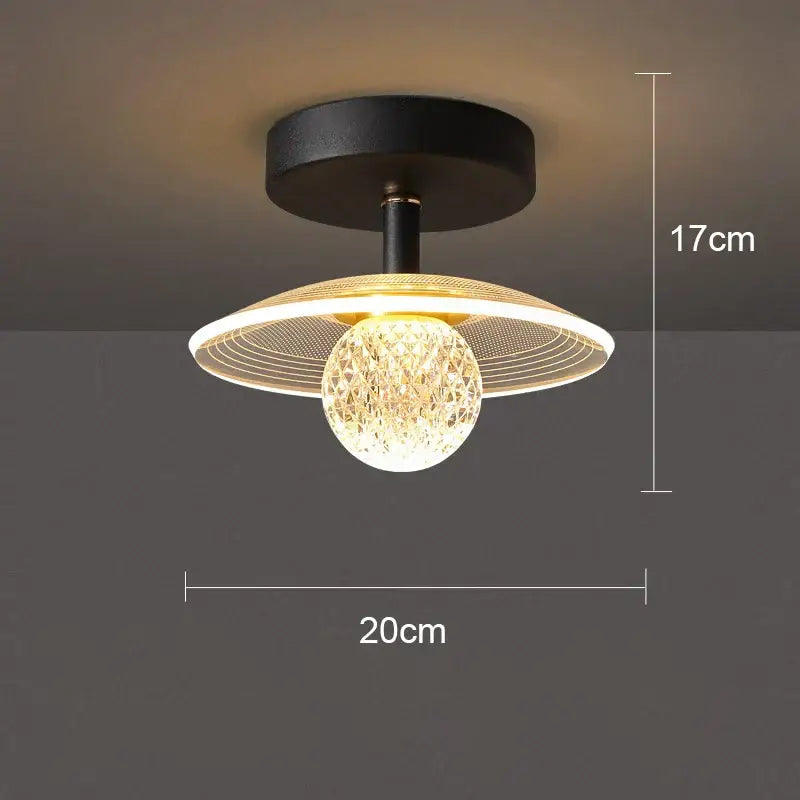 Modern white flower led ceiling lamp bedroom crystal decor