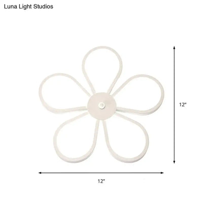 Modern white flower wall mounted led lamp dining room fixture