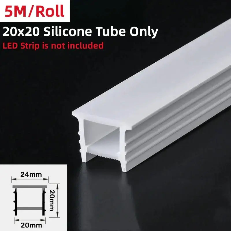 Modern white flowing led strip light living room wall decor