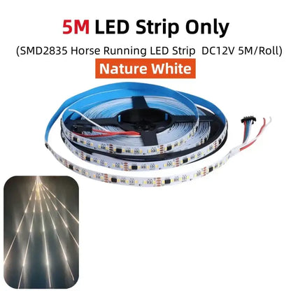 Modern white flowing led strip light living room wall decor