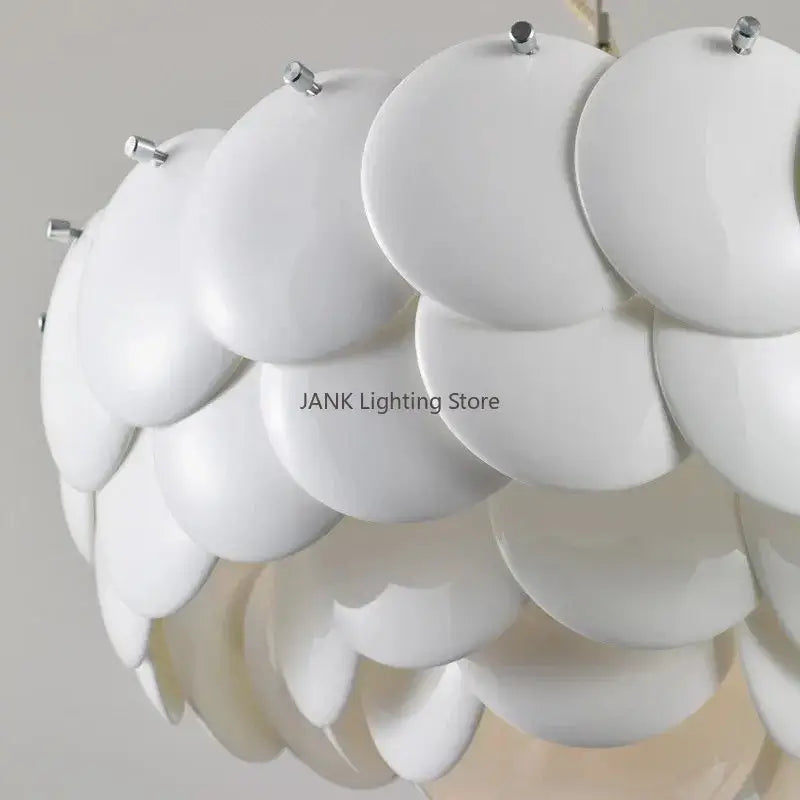Modern white french ceramic chandelier living room pendant light