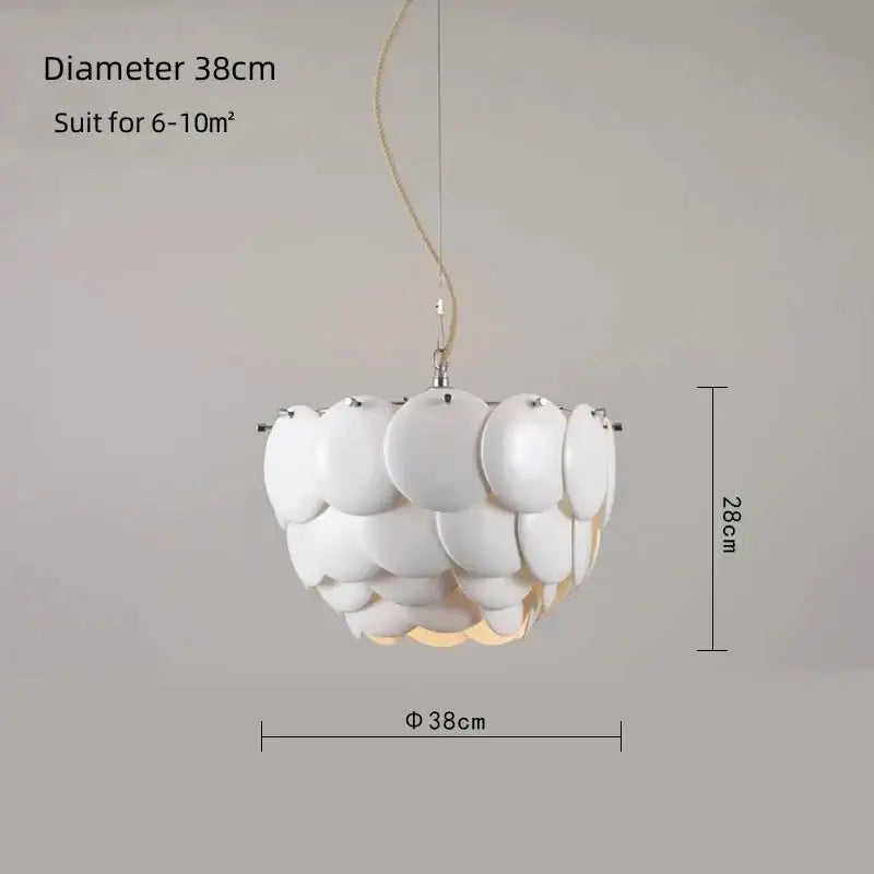 Modern white french ceramic chandelier living room pendant light
