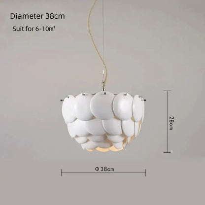 Modern white french ceramic chandelier living room pendant light