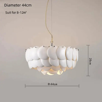 Modern white french ceramic chandelier living room pendant light
