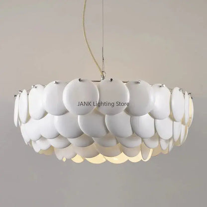 Modern white french ceramic chandelier living room pendant light
