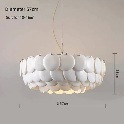 Modern white french ceramic chandelier living room pendant light