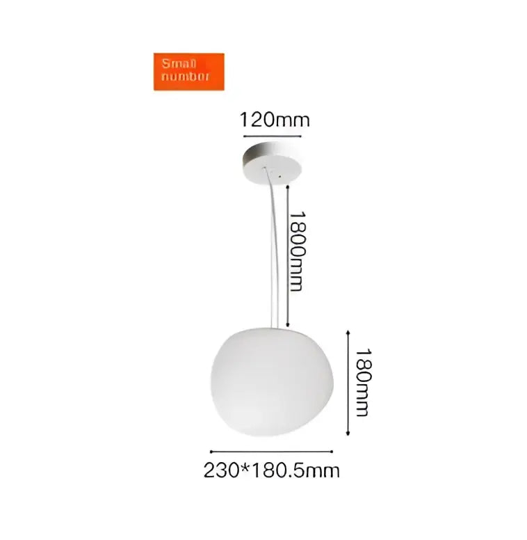 Modern white frosted glass ball led pendant light dining room set