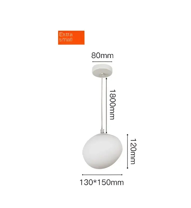 Modern white frosted glass ball led pendant light dining room set