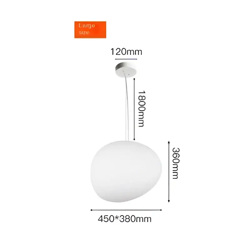 Modern white frosted glass ball led pendant light dining room set