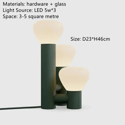 Modern white frosted glass table lamp bedroom ambient light
