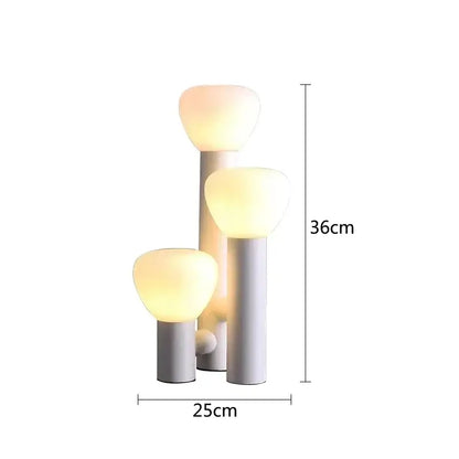 Modern white frosted glass table lamp bedroom ambient light
