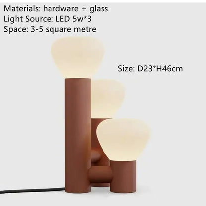 Modern white frosted glass table lamp bedroom ambient light