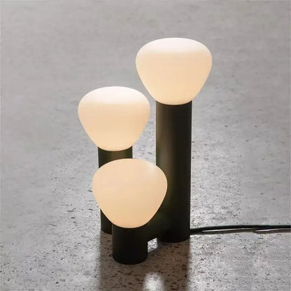 Modern white frosted glass table lamp bedroom ambient light