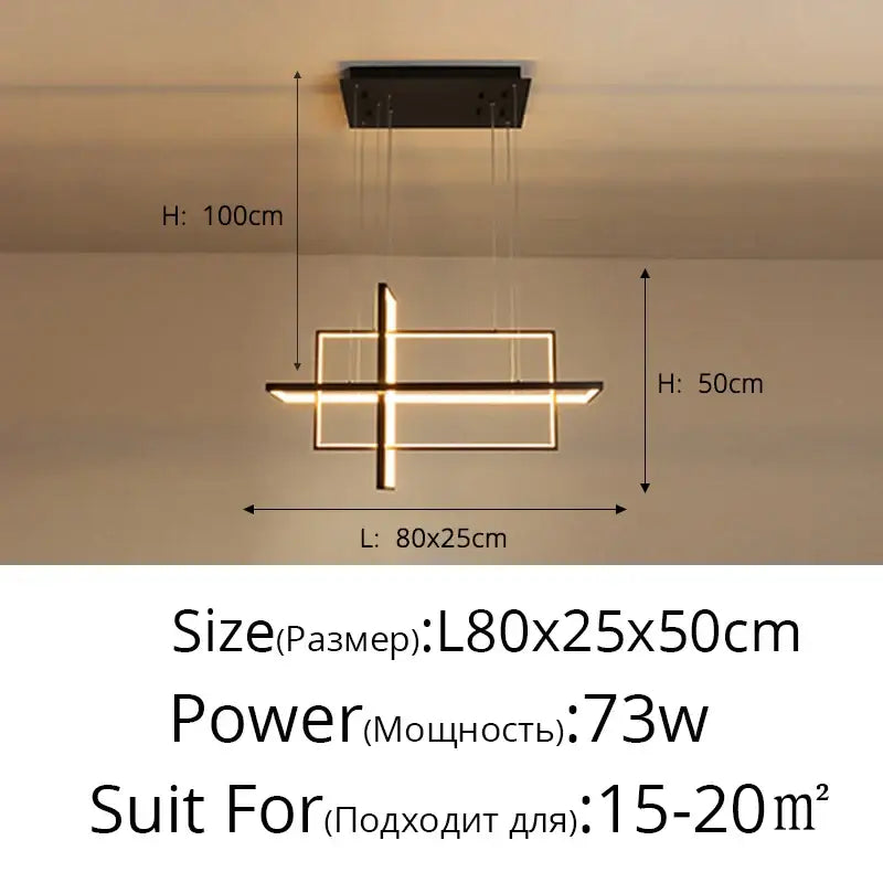 Modern white geometric aluminum pendant light for living room