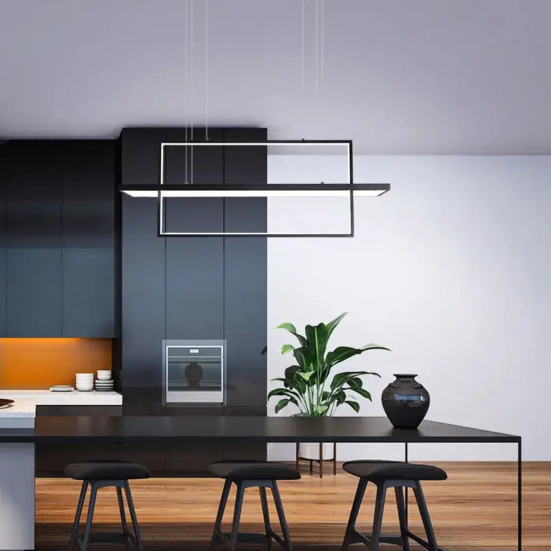 Modern white geometric aluminum pendant light for living room