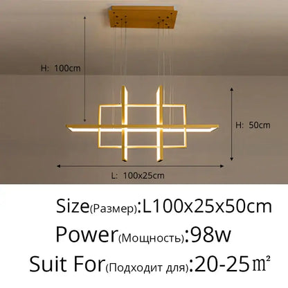 Modern white geometric aluminum pendant lights for dining room