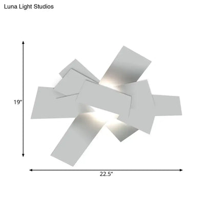 Modern white geometric ceiling light bedroom 110v-120v bulb base