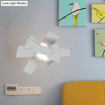 Modern white geometric ceiling light bedroom 110v-120v bulb base