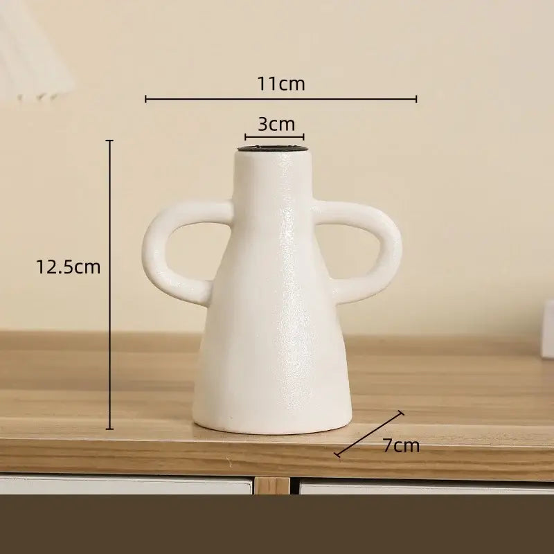 Modern white geometric ceramic candle holders living room decor