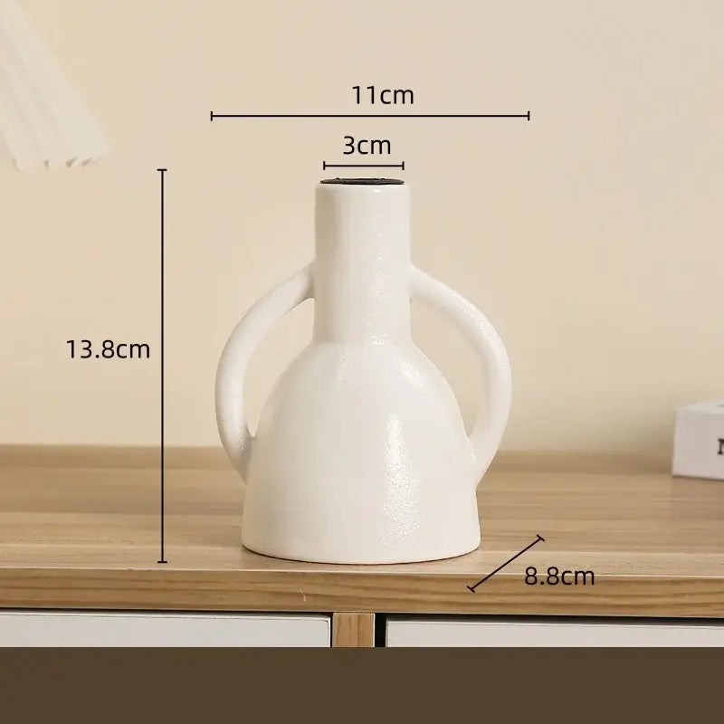 Modern white geometric ceramic candle holders living room decor