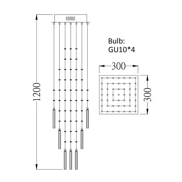 Modern white geometric crystal ceiling chandelier living room light