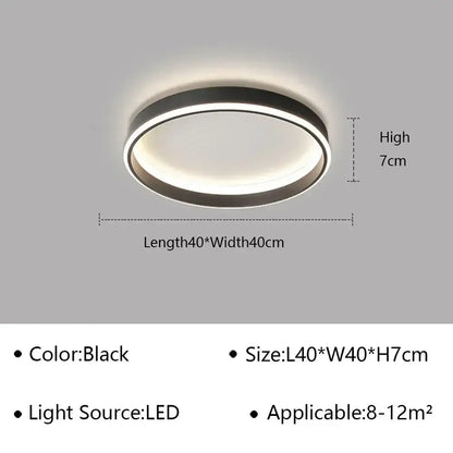 Modern white geometric led ceiling lamp living room light