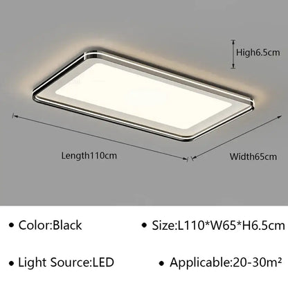 Modern white geometric led ceiling lamp living room light