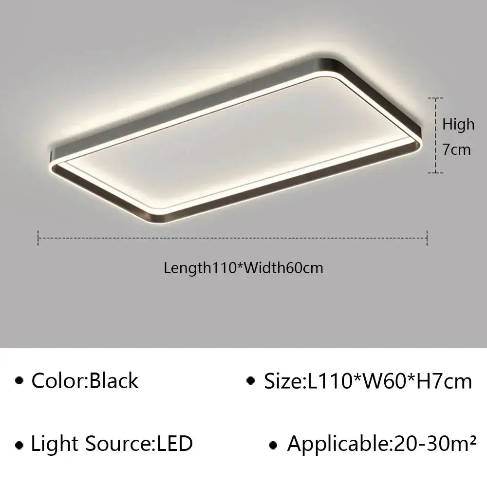 Modern white geometric led ceiling lamp living room light