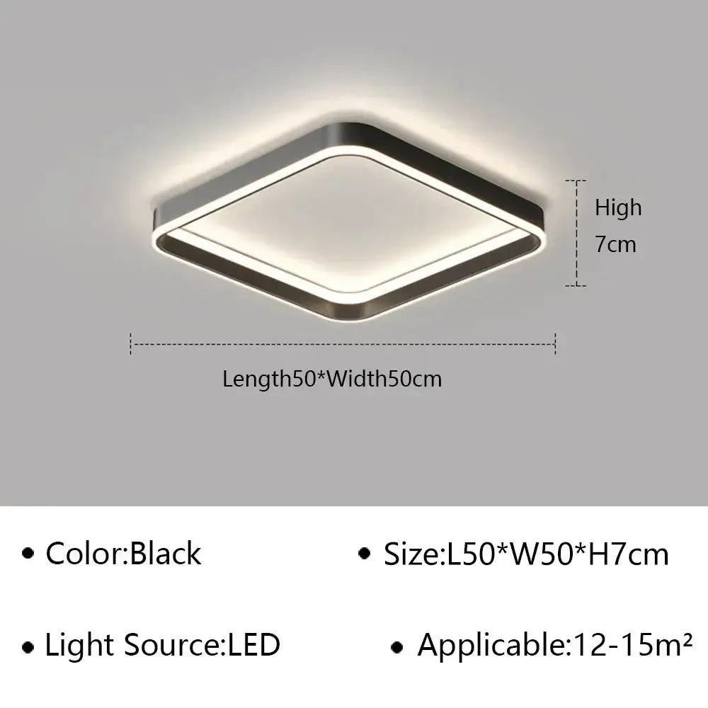 Modern white geometric led ceiling lamp living room light